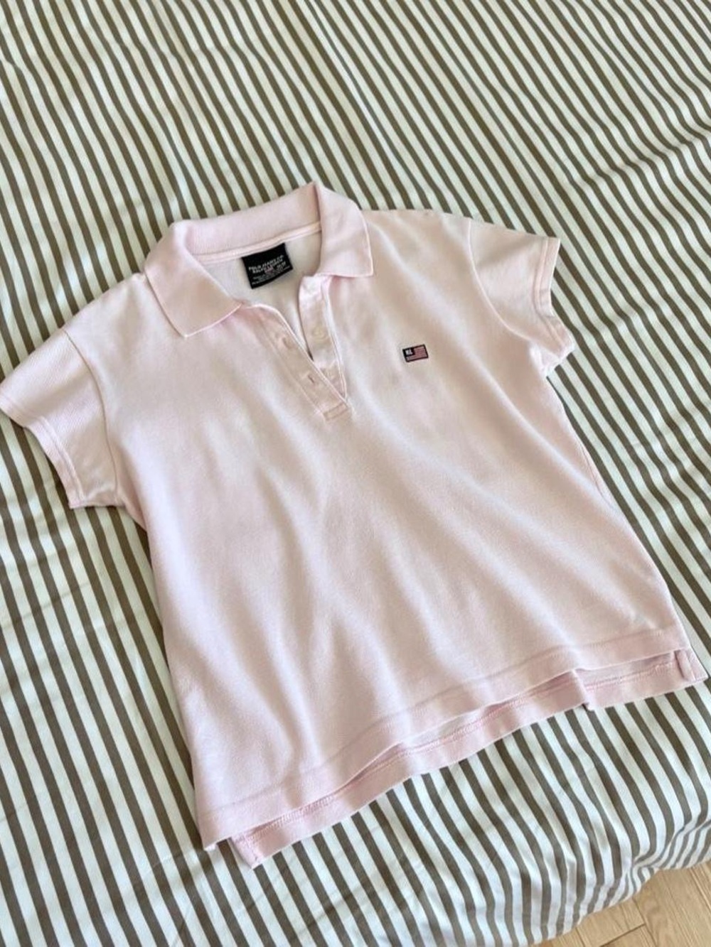 Polo by Ralph Lauren Light Pink Short Sleeve Polo Tee - Picture 2 of 4